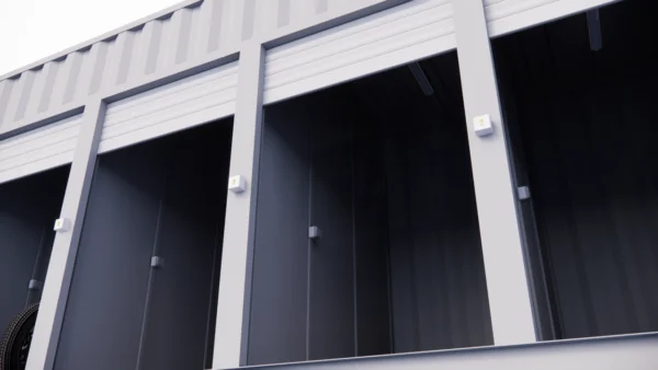 Garagem para motos para 4 lugares e 4 portas em contentor de 20 pés - Imagem de 6