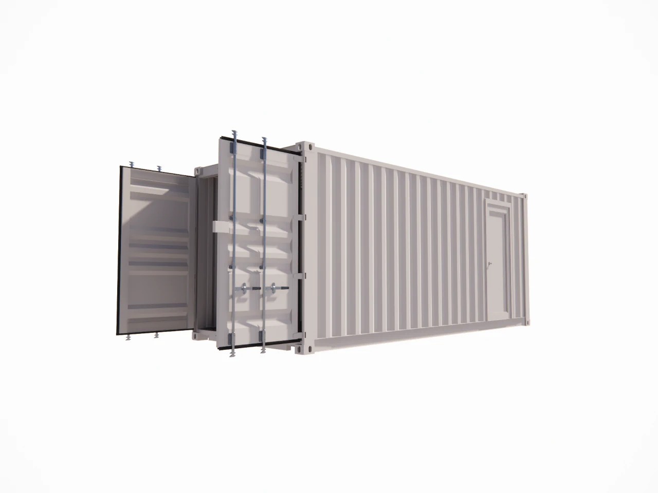 Pequeno escritório com arrecadação em contentor de 20 pés - Imagem de 2